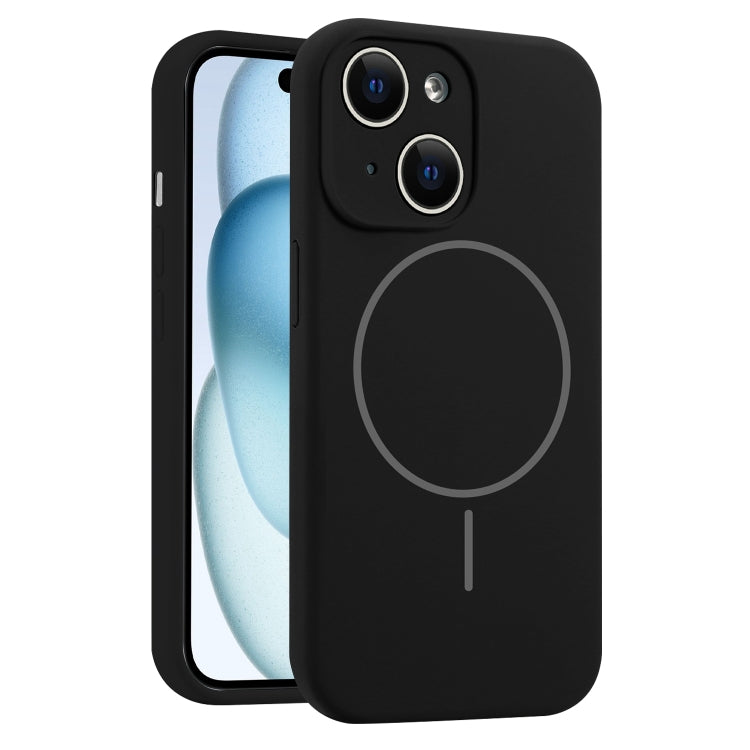 For iPhone 15 Fine Hole Liquid Silicone MagSafe Phone Case
