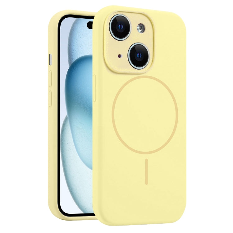 For iPhone 15 Fine Hole Liquid Silicone MagSafe Phone Case