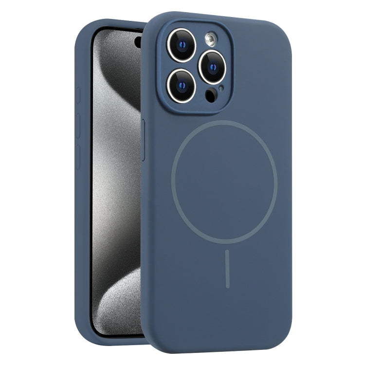 For iPhone 15 Pro Fine Hole Liquid Silicone MagSafe Phone Case