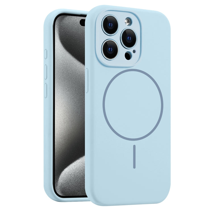 For iPhone 15 Pro Fine Hole Liquid Silicone MagSafe Phone Case