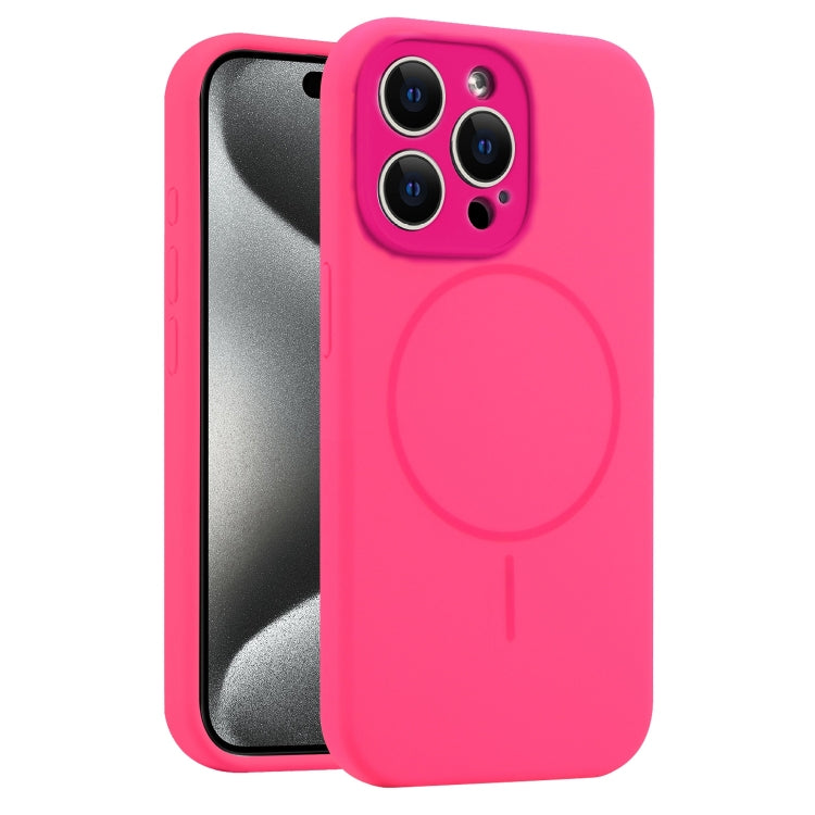 For iPhone 15 Pro Fine Hole Liquid Silicone MagSafe Phone Case