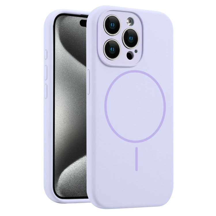 For iPhone 15 Pro Max Fine Hole Liquid Silicone MagSafe Phone Case