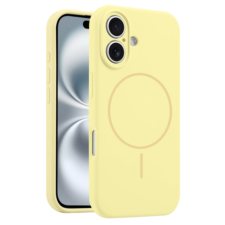 For iPhone 16 Fine Hole Liquid Silicone MagSafe Phone Case