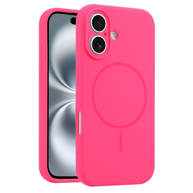 For iPhone 16 Fine Hole Liquid Silicone MagSafe Phone Case
