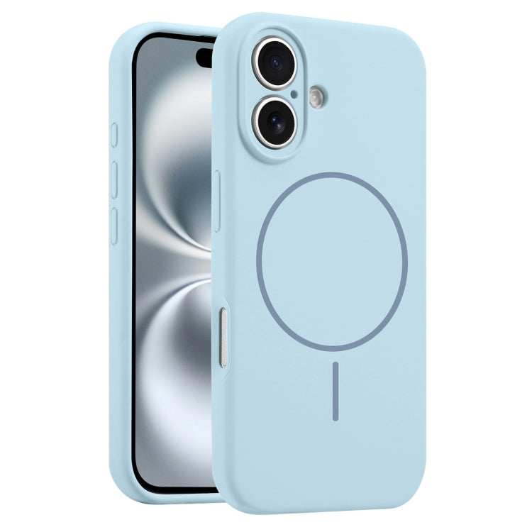 For iPhone 16 Plus Fine Hole Liquid Silicone MagSafe Phone Case