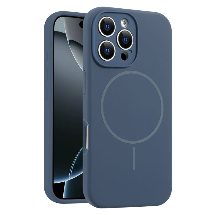 For iPhone 16 Pro Fine Hole Liquid Silicone MagSafe Phone Case