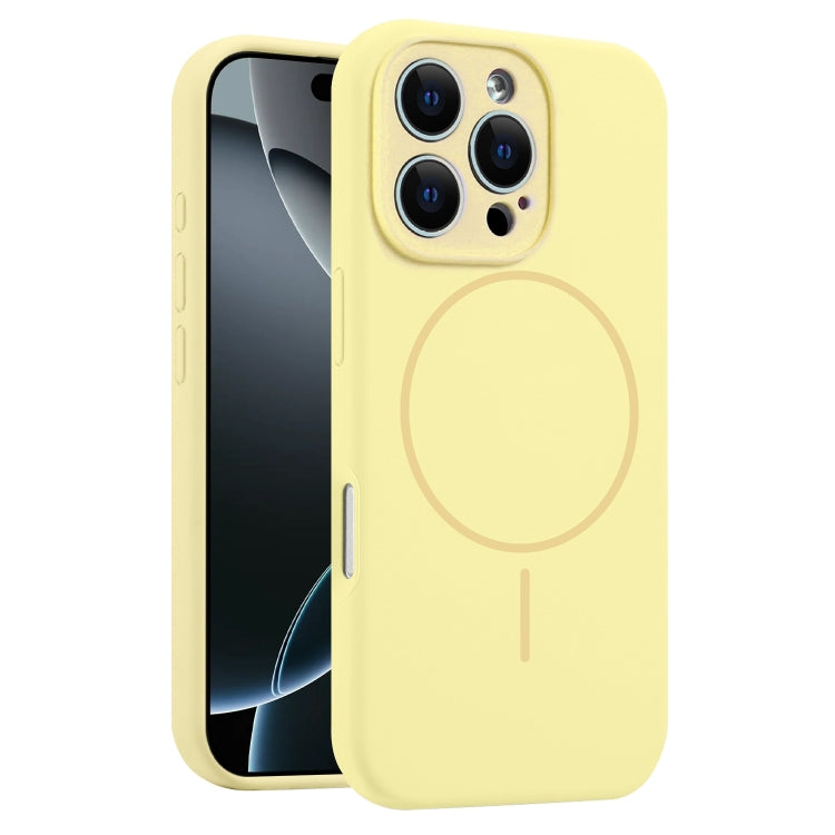For iPhone 16 Pro Fine Hole Liquid Silicone MagSafe Phone Case