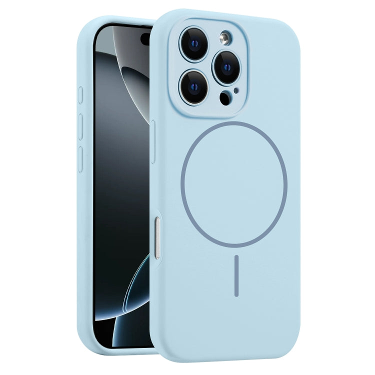 For iPhone 16 Pro Fine Hole Liquid Silicone MagSafe Phone Case