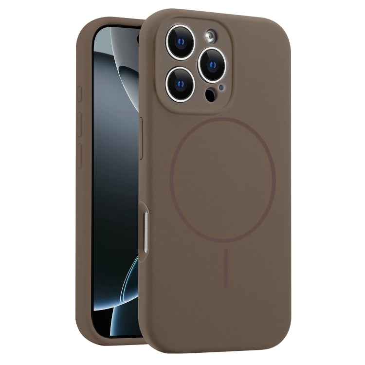 For iPhone 16 Pro Fine Hole Liquid Silicone MagSafe Phone Case