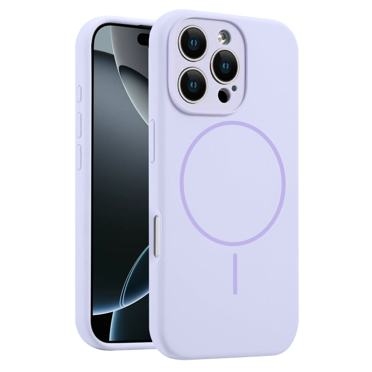 For iPhone 16 Pro Max Fine Hole Liquid Silicone MagSafe Phone Case