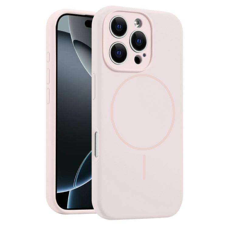 For iPhone 16 Pro Max Fine Hole Liquid Silicone MagSafe Phone Case
