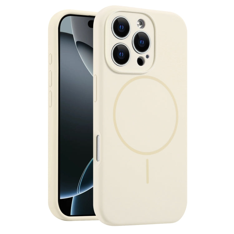 For iPhone 16 Pro Max Fine Hole Liquid Silicone MagSafe Phone Case
