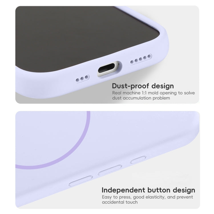 For iPhone 14 Plus Fine Hole Liquid Silicone MagSafe Phone Case