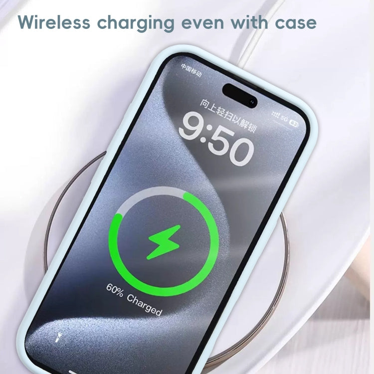 For iPhone 14 Plus Fine Hole Liquid Silicone MagSafe Phone Case