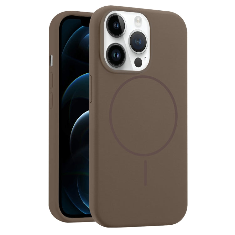 For iPhone 12 Pro Max Liquid Silicone MagSafe Phone Case