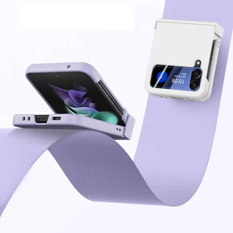 For Samsung Galaxy Z Flip4 5G Ultra-thin Skin Feel Ring Phone Case with Hinge
