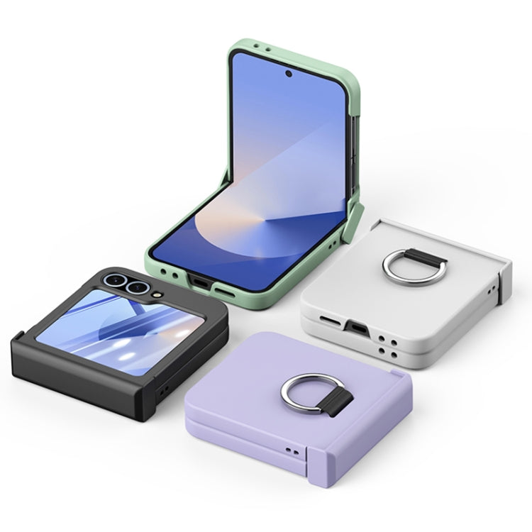 For Samsung Galaxy Z Flip5 5G Ultra-thin Skin Feel Ring Phone Case with Hinge