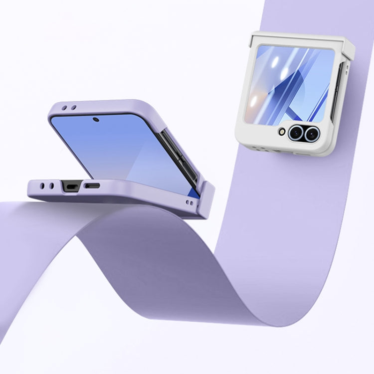 For Samsung Galaxy Z Flip5 5G Ultra-thin Skin Feel Ring Phone Case with Hinge
