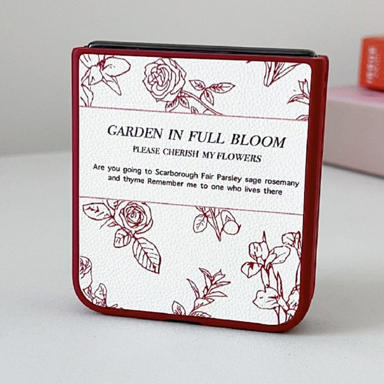 For Xiaomi Mix Flip Sketch Flower Pattern Phone Case - Rose