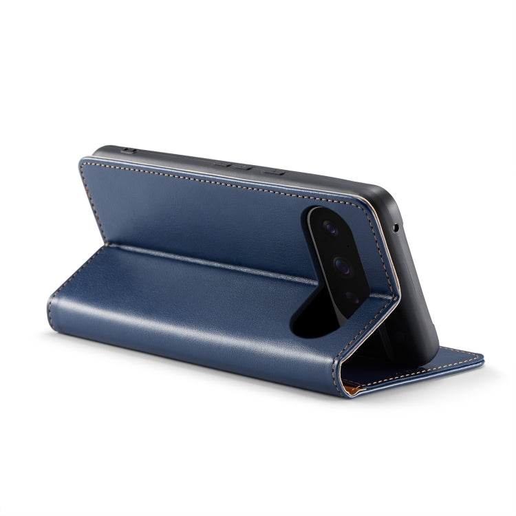 For Google Pixel 9 / 9 Pro Fierre Shann PU Genuine Leather Texture Phone Case