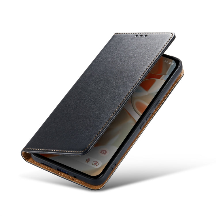 For Google Pixel 9 Pro XL Fierre Shann PU Genuine Leather Texture Phone Case