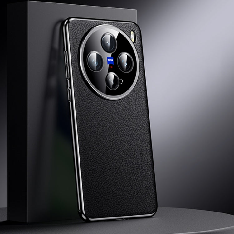 For vivo X200 Pro mini Genuine Leather PC Phone Case