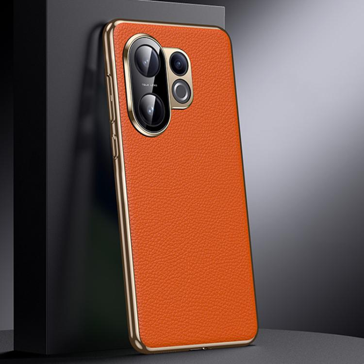 For vivo S30 Genuine Leather PC Phone Case