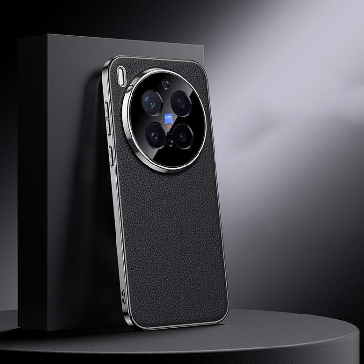 For vivo X300 Pro Genuine Leather PC Phone Case