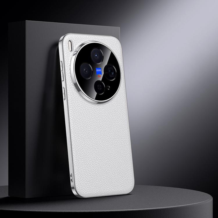 For vivo X300 Genuine Leather PC Phone Case