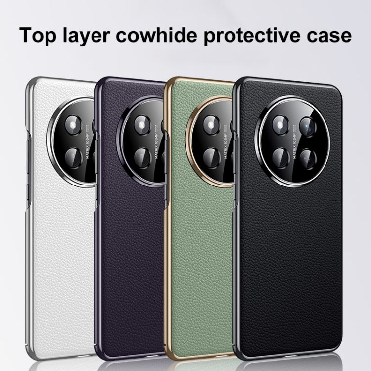 For Honor 300 Ultra Genuine Leather PC Phone Case
