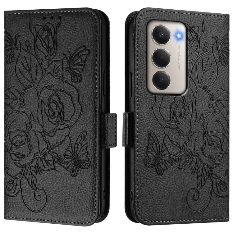For Redmi 15 5G / 4G EU 171mm Embossed Rose RFID Anti-theft Leather Phone Case