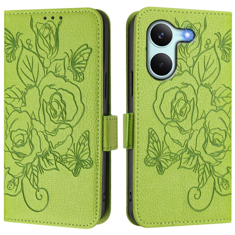 For Redmi Turbo 5 5G Global / Poco X8 Pro 5G Embossed Rose RFID Anti-theft Leather Phone Case