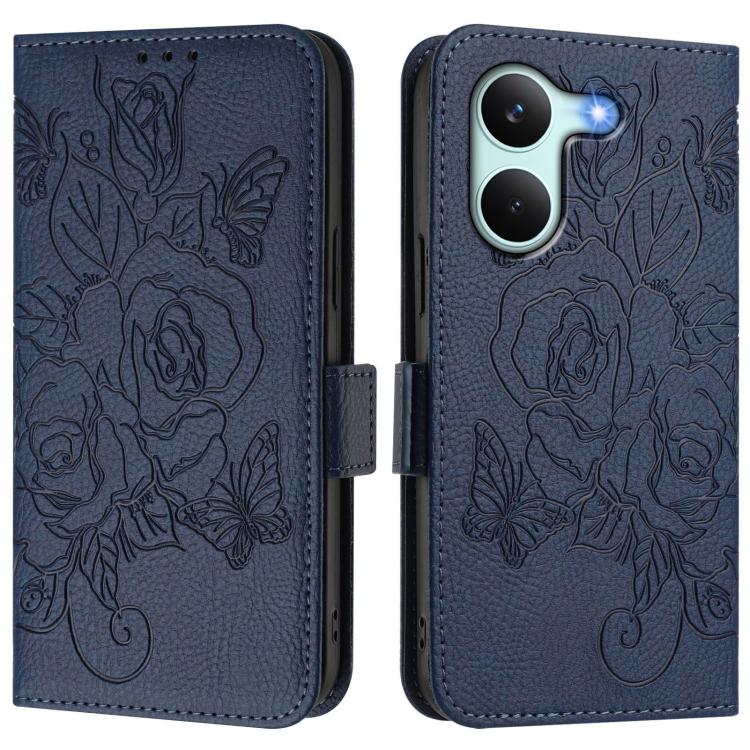 For Redmi Turbo 5 5G Global / Poco X8 Pro 5G Embossed Rose RFID Anti-theft Leather Phone Case