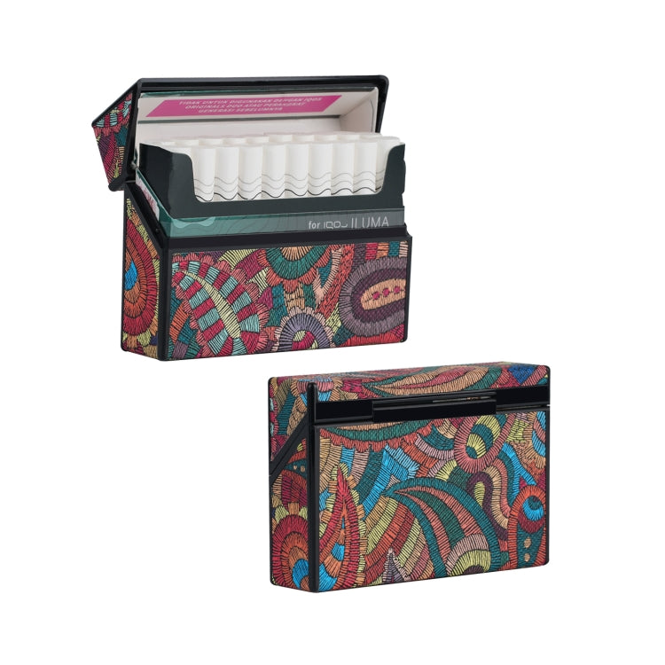 For IQOS Series Electronic Cigarette Grooved Leather PC Storage Box