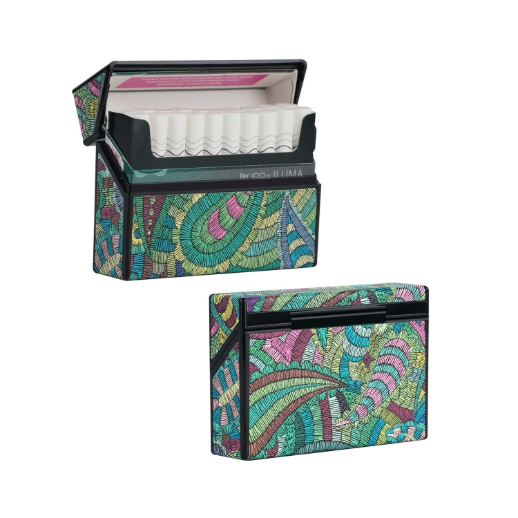 For IQOS Series Electronic Cigarette Grooved Leather PC Storage Box