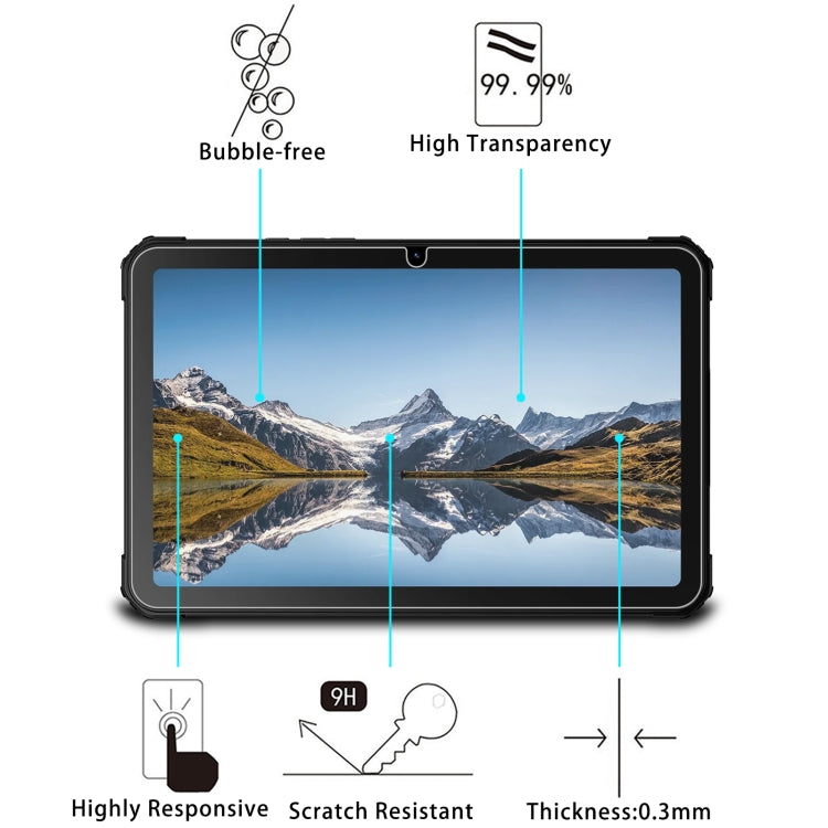 For Fossibot DT1 / DT2 10.4 2pcs 9H 0.3mm Explosion-proof Tempered Glass Film