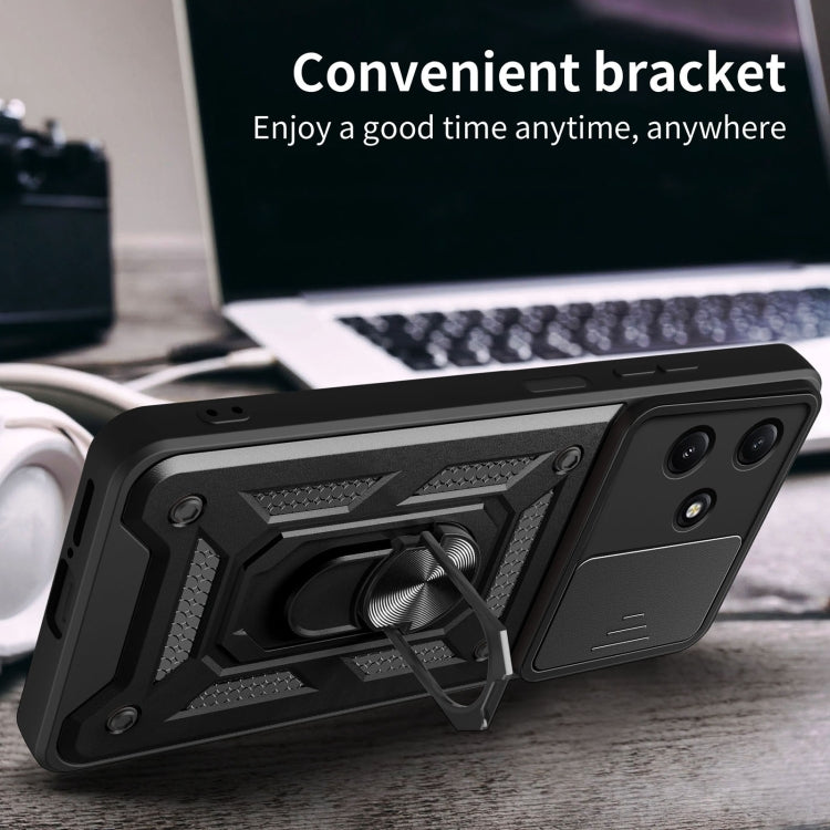 For Redmi 12 5G Sliding Camera Cover Design TPU+PC Phone Case
