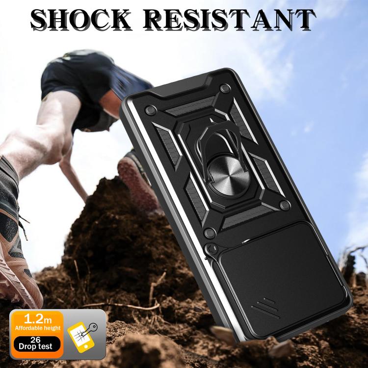 For Redmi Note 14 5G Sliding Camera Cover Design TPU+PC Phone Case