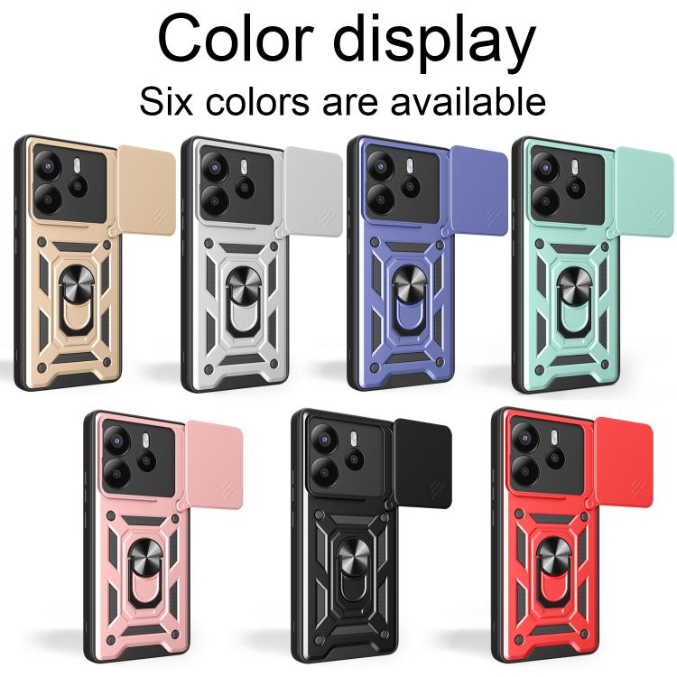For Redmi Note 14 5G Sliding Camera Cover Design TPU+PC Phone Case