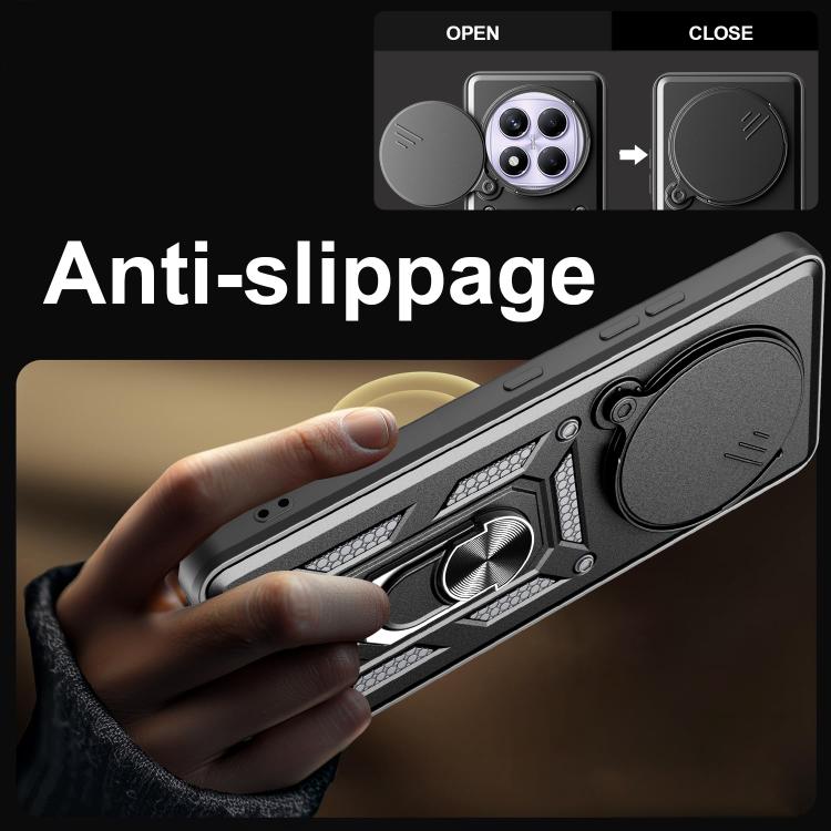For Redmi Note 14 Pro 4G Sliding Camera Cover Design TPU+PC Phone Case