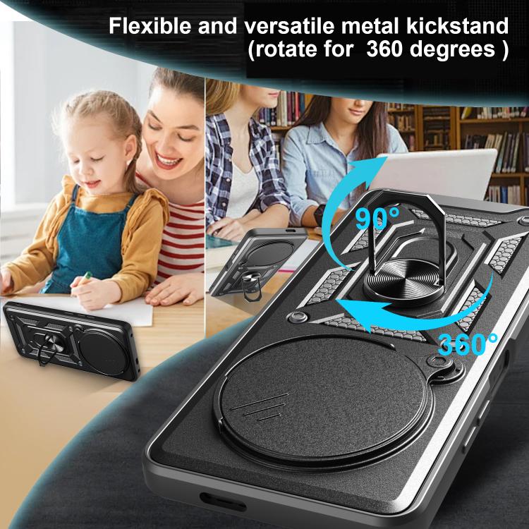 For Redmi Note 14 Pro 4G Sliding Camera Cover Design TPU+PC Phone Case