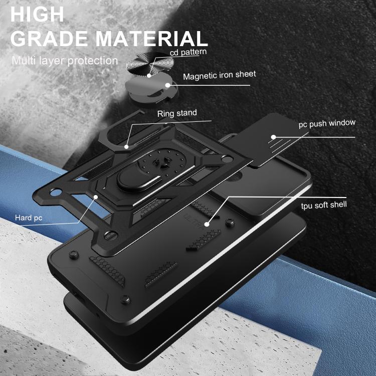 For Redmi A5 4G 171.7mm Sliding Camera Cover Design TPU+PC Phone Case