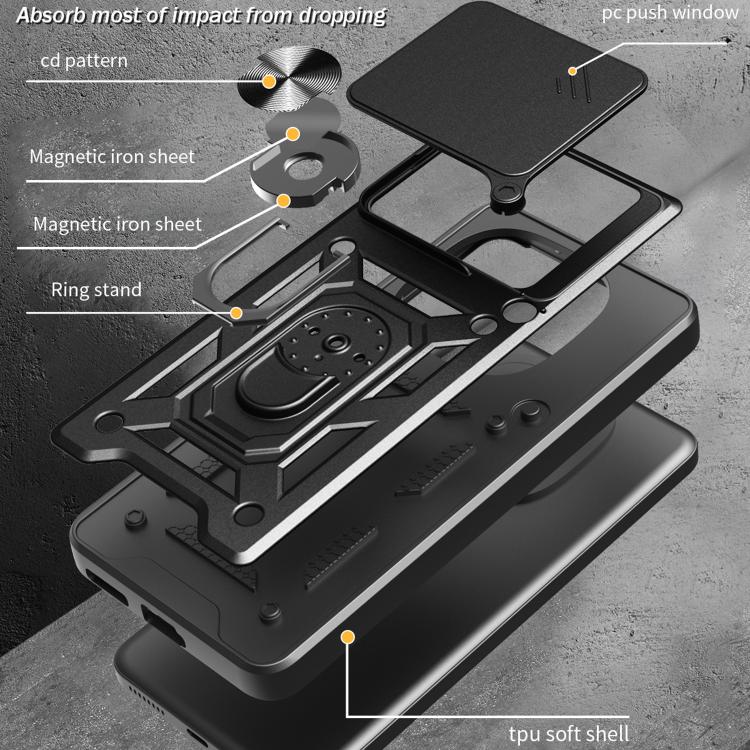 For Redmi K80 5G Sliding Camera Cover Design TPU+PC Phone Case
