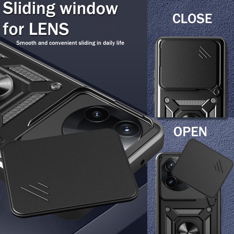 For Redmi K80 5G Sliding Camera Cover Design TPU+PC Phone Case