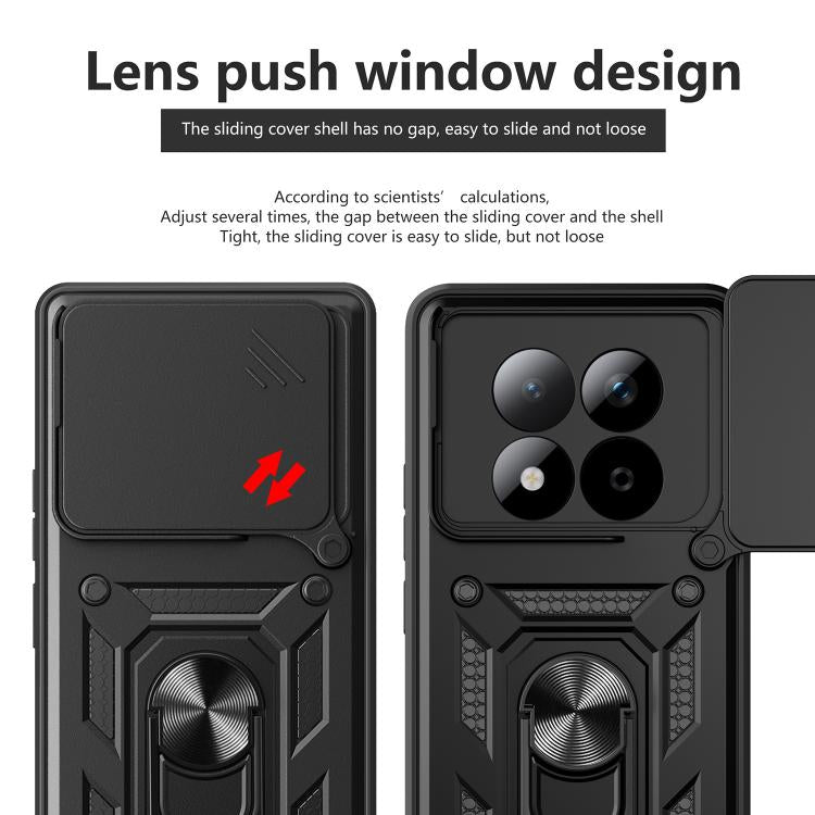 For Redmi Note 15 Pro 5G Global 163.6mm Sliding Camera Cover Design TPU+PC Phone Case