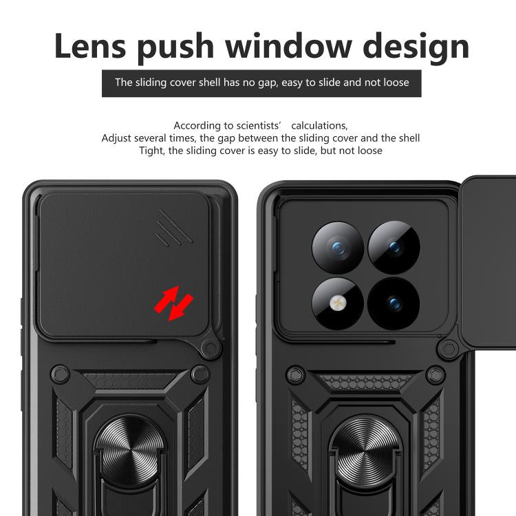 For Redmi Note 15 Pro+ 5G Global 163.3mm Sliding Camera Cover Design TPU+PC Phone Case