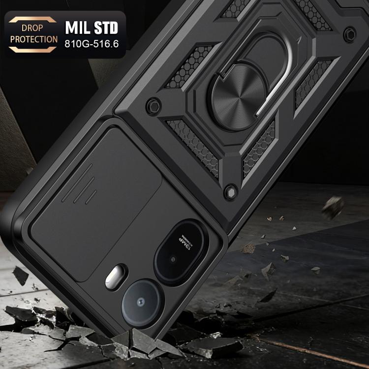 For Redmi A7 Pro 4G / Poco C85x Sliding Camera Cover Design TPU+PC Phone Case
