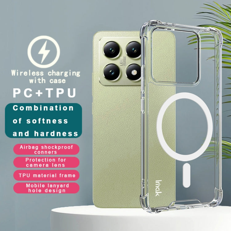 For Xiaomi 14T 5G IMAK Space Shield PC + TPU Airbag Shockproof MagSafe Phone Case - Transparent