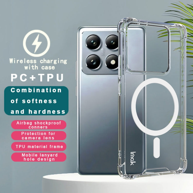 For Xiaomi 14T Pro 5G IMAK Space Shield PC + TPU Airbag Shockproof MagSafe Phone Case - Transparent