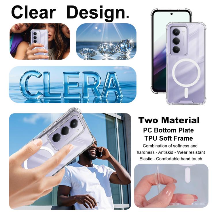 For Redmi 15 5G Global 169.5mm IMAK Space Shield PC + TPU Airbag Shockproof MagSafe Phone Case - Transparent